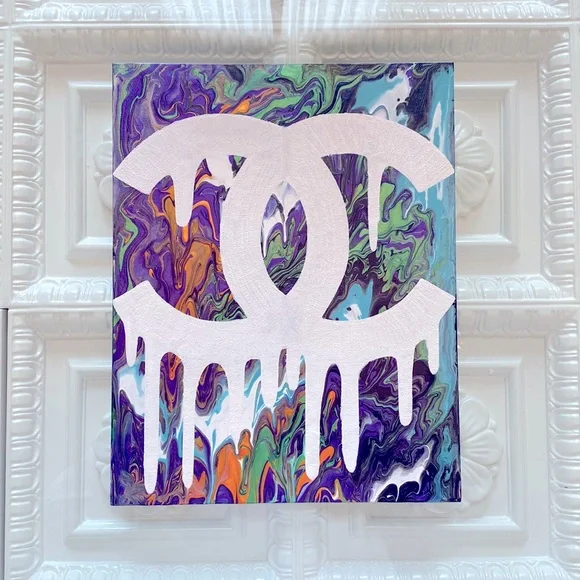 Dripping CC - Hand made Acrylic canvas painting - Picture 3 of 6